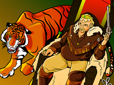 Tiger King comic illustration tiger tiger king