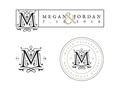 Invitation Branding ampersand badge filigree invitation monogram ornate vintage wedding