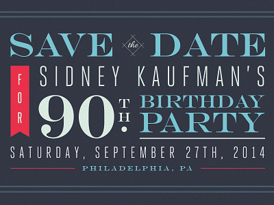 Birthday - Save the date 90 birthday date save vintage