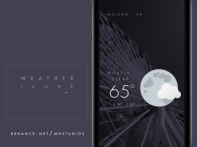 Weather Icons clouds ice icons illustration moon snow sun ui ux weather