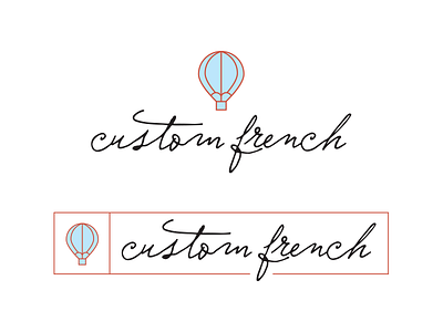 Custom French Logo Concept balloon french logo paris script