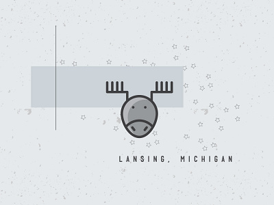 Lansing, Michigan antler architecture badge building deer michigan politics stars texture