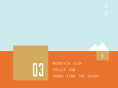 Music Lyric Poster Series dough money mountain music numbers orange qtip rain teal valley