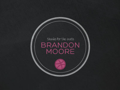 Thanks Brandon Moore brandon moore design graphic design gray illustrator margaret haag pink thank you