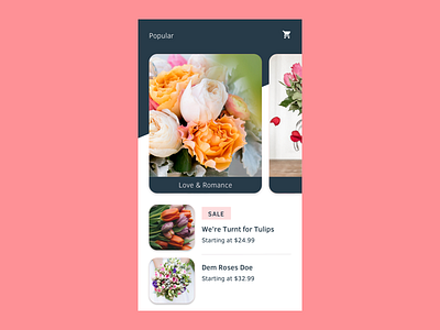 5 Days, 5 Designs: Day 2 flowers material design pink product view sign in ui