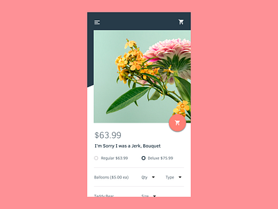 5 Days, 5 Designs: Day 3 flowers material design pink product view sign in ui