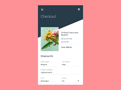 5 Days, 5 Designs: Day 4 flowers material design pink product view sign in ui