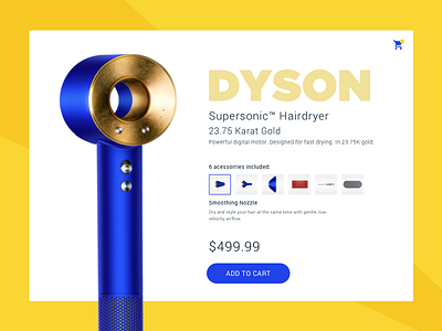 Daily UI #012 daily 100 challenge dailyui dyson ecommerce material design