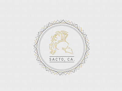 Sacramento California badge california line art margaret haag minerva project sacramento sacto state capitol vintage