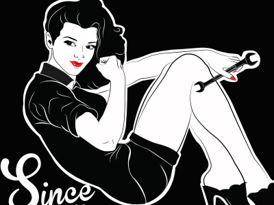 Pin Up design illustration