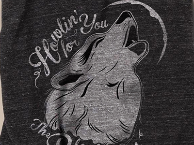 Howl Wolf Tee design illustration