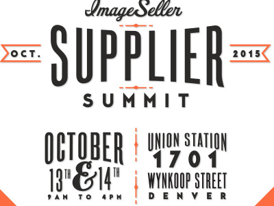 Supplier Summit 2015 design invite typography