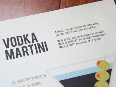 Simple Mixology book design typography