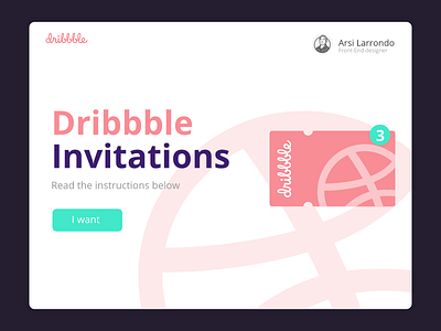3 Invitations / 3 Invitaciones 100daysofui dailyui dribbble dribbbleinvitation landing landingpage portfolio ui uidesign webdesign webdesigner