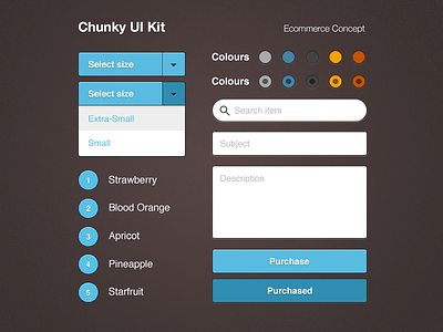 Chunky UI Kit chunky ecommerce flat kit minimal ui