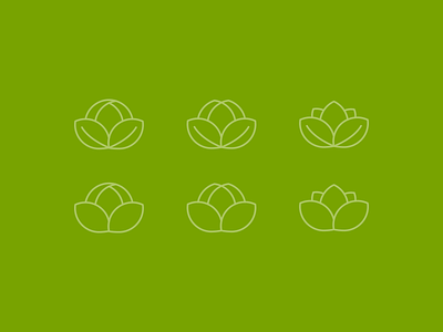 Lotus Icons flower icons leaves line art lotus petals