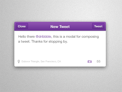 Compose a Tweet compose ios modal purple tweet twitter