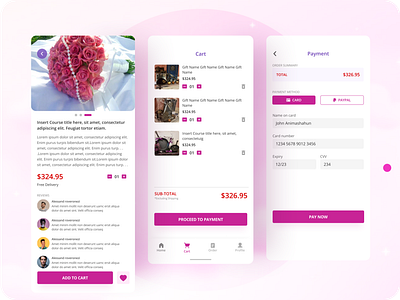 Gift Shop - Ecommerce App design ui ux design