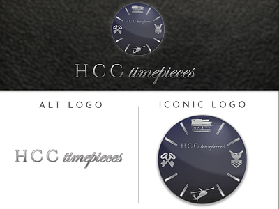 Logo for HCC Timepieces branding design icon illustrator logo military navy typography vector web