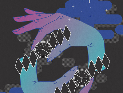 Time Travel design illustration magic print printmaking sci fi science fiction screenprint
