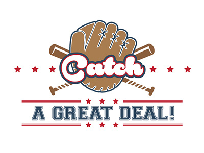 Catch A Great Deal Event Logo baseball design event logo