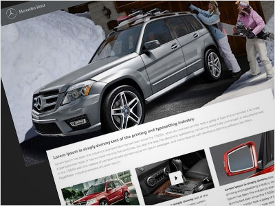 Mercedes Benz GLK landing page auto creative css design html landing page web