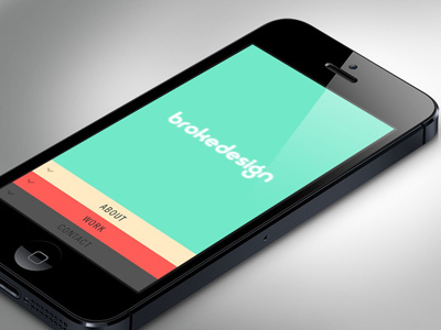 Brokedesign (Redesign Concept - mobile first) concept design iphone mobile portfolio rwd ui ux