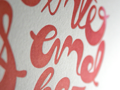 "And" Print handtype letterpress polymer printing typography