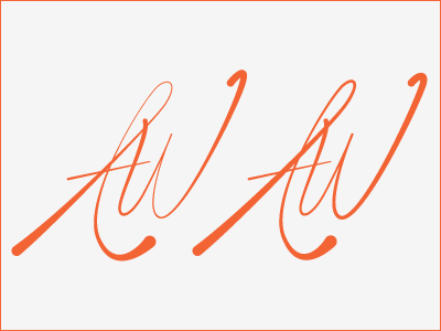 Monogram Play cursive illustrator lettering line weight monogram typography vector