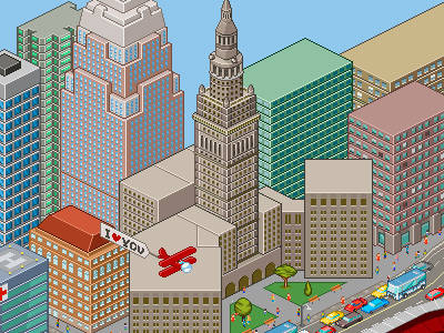 Pixel-art Cleveland 