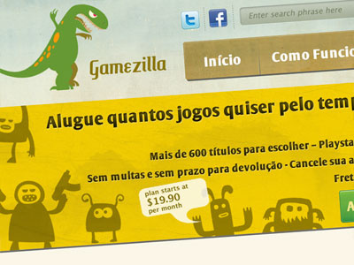 Gamezilla webdesign