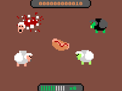 Attack Of The Mutant Sheeps game games pixel art