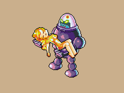 Forbidden Planet pixel art robot