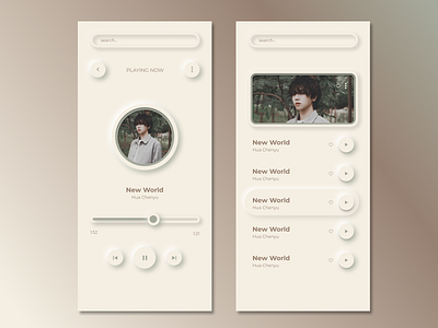 music app UI design ui