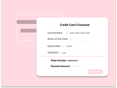 Credit Card Checkout Form 002 dailyui