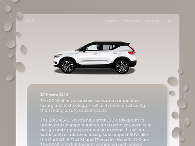 Vehicle intro web page: Volvo XC40