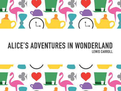Alice's Adventures in Wonderland alice alice in wonderland book cover design illustration pattern wonderland