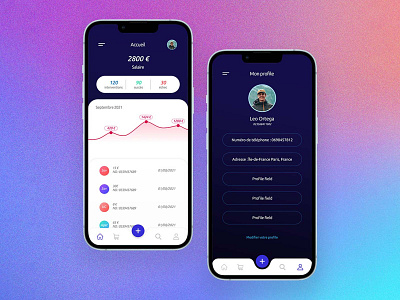 Management app UI/UX design ui ux