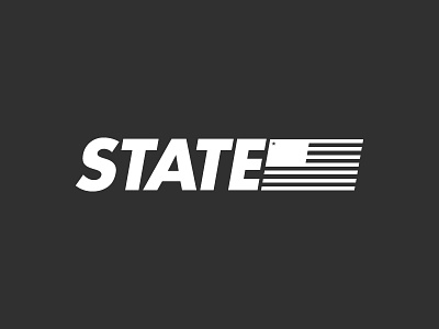 State flag logo minimal state type usa