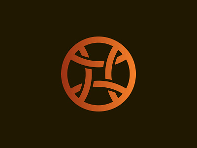 Orange-y Circle-y Thing globe h icon illustrator knot logo logo mark weave