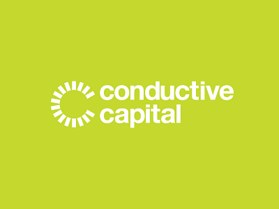 Conductive Capital Logo Design brand brand design branding flat icon iconography illustration logo logo design logotype simple thick lines
