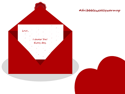 Love Letter dribbbleweeklywarmup letter lov valentine day valentines
