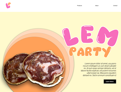LP Home branding design food food and drink food illustration foodie icon illustration logo party salami vector web