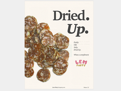 Retro LP Ad ad branding design food food and drink illustration magazine magazine ad print print design salami typography