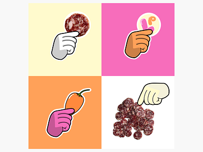 Take your Pick branding design food and drink foodie illustration logo salami ui vector web