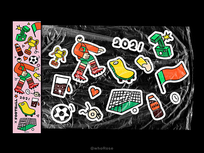 Fun stickers design illustration stickers ui vector