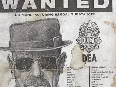 Wanted bitch collab design drug stuff flyer meth