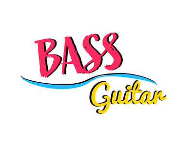 Bass design flat icon logo