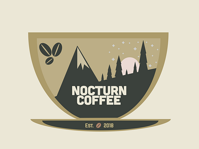 Nocturn Coffee branded branding coffee coffee bean dailylogochallenge design logo outdoor vector