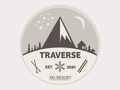 Traverse branded branding dailylogochallenge design flat logo minimal outdoor outdoor badge outdoor logo ski vector